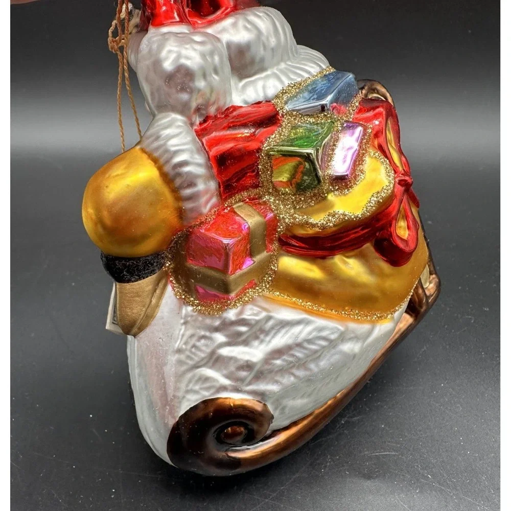 Kurt Adler Polonaise Santa On‎ Goose Sled GP479 Christmas Ornament 5.5